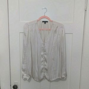 3 For $12! BR Ivory Button Detail V Neck Blouse